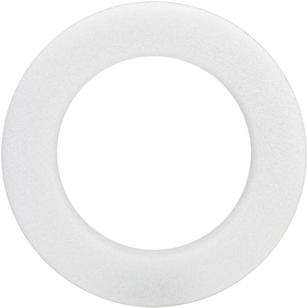 Styrofoam plate wreath 23.5cm. white