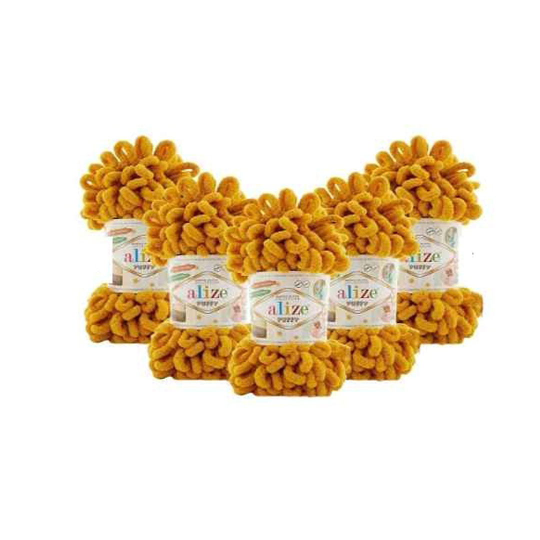 Alize Mustard Pack 5 - Puffy Knitting Yarn 02